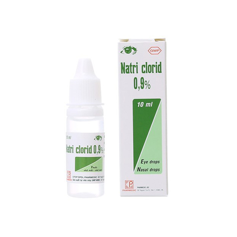 Nước muối nhỏ mắt Natri clorid 0.9% Pharmedic | Chai 10ml