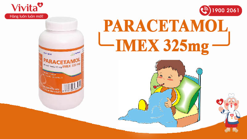 Thuốc giảm đau, hạ sốt Paracetamol Imex 325mg