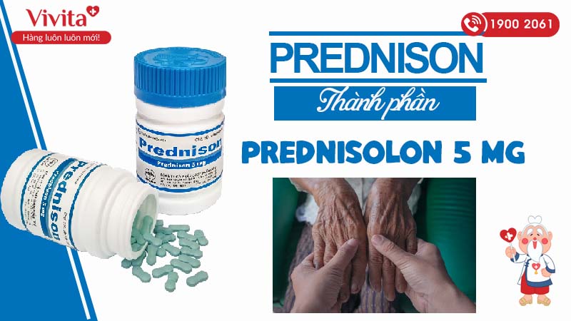 Thành phần của Prednison 5mg viên nén xanh