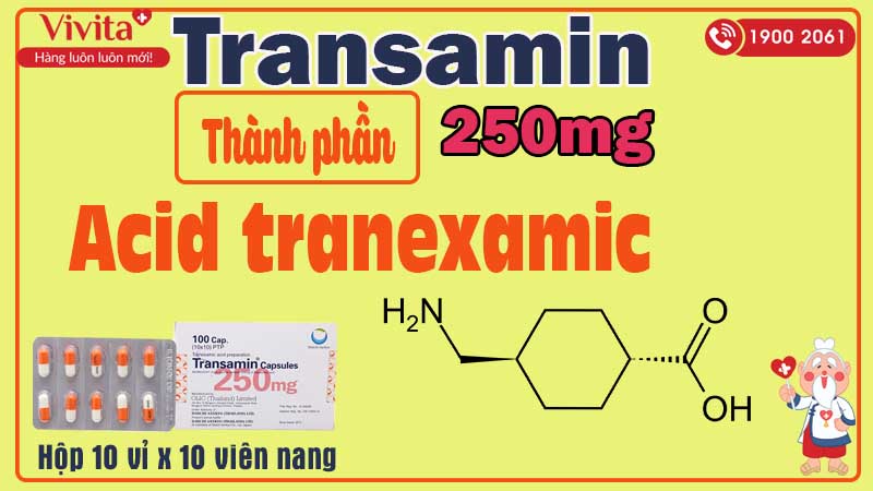 Thành phần thuốc cầm máu transamin 250mg