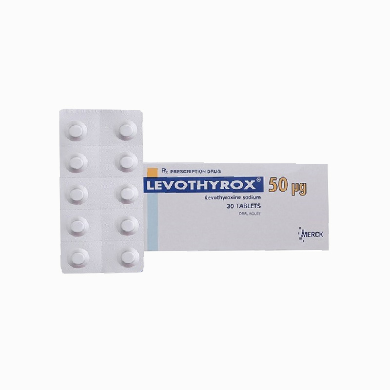 Thuốc trị bệnh lý tuyến giáp Levothyrox 50mcg l Hộp 30 viên