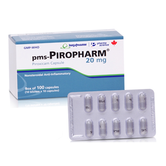 Thuốc giảm đau, kháng viêm Piropharm 20mg Imexpharm | Hộp 100 viên