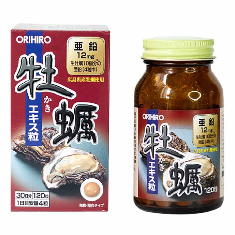 Viên Uống Orihiro Tinh Chất Hàu Tươi New Oyster Extract Hỗ Trợ Tăng Cường Sinh Lý Nam (Hộp 120 Viên)