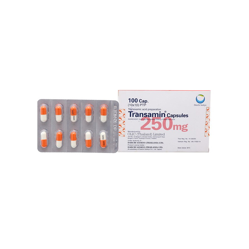 Thuốc cầm máu Transamin 250mg | Hộp 100 viên