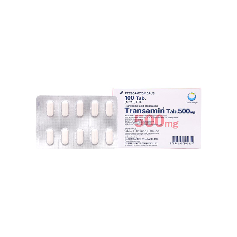 Thuốc cầm máu Transamin 500mg | Hộp 100 viên