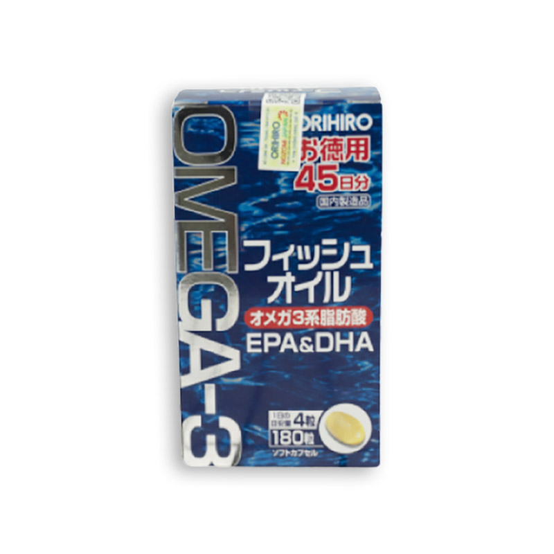 Orihiro Omega-3 EPA DHA Hỗ Trợ Tăng Cường Thị Lực (Hộp 180 Viên)