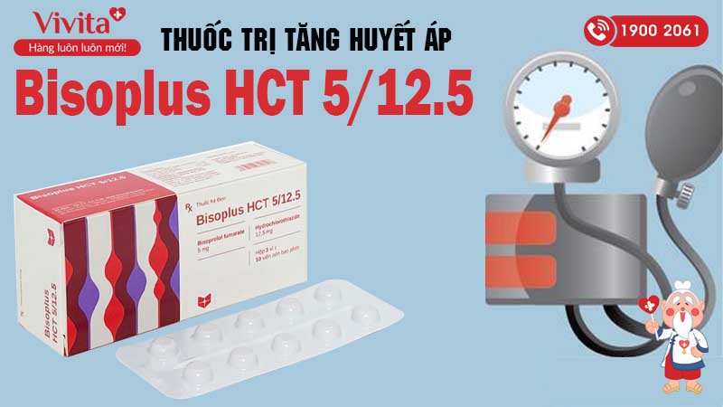 Thuốc trị tăng huyết áp Bisoplus HCT 5/12.5