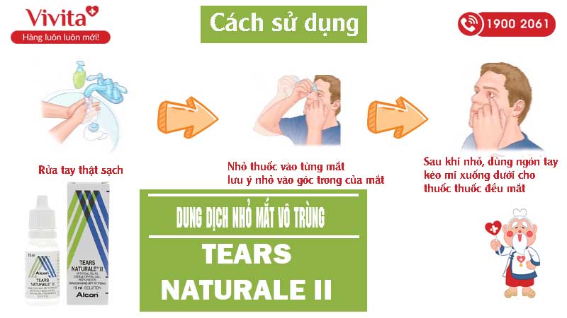 Cách sử dụng thuốc nhỏ mắt tears naturale II