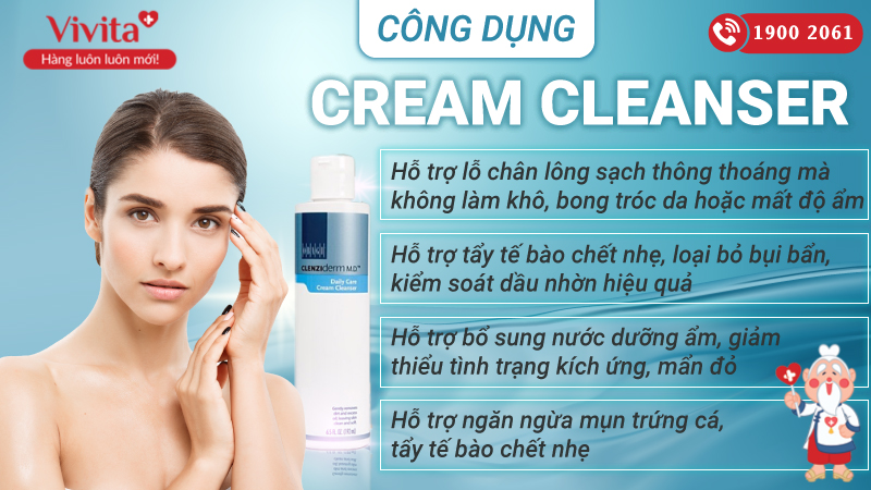 Kem Rửa Mặt Obagi Cream Cleanser Làm Sạch Da Mặt Hằng Ngày | Chai 192ml