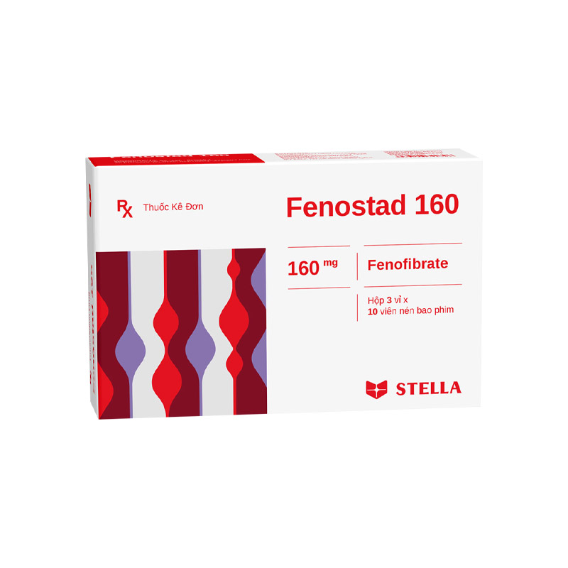 Thuốc trị mỡ máu Fenostad 160 | Hộp 30 viên