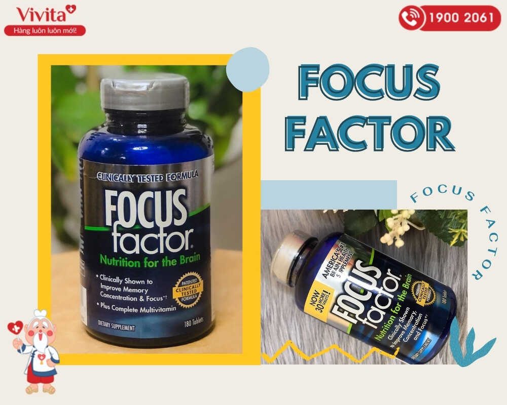 Thực phẩm chức năng Focus Factor chăm sóc sức khỏe não bộ.