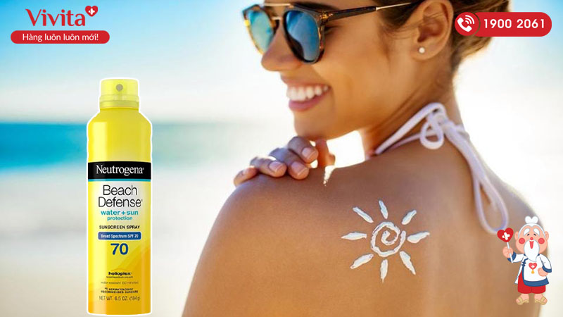 Neutrogena Beach Defense SPF 70 bảo vệ da khỏi tác hại từ tia UV
