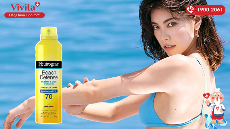 Neutrogena Beach Defense SPF 70 bảo vệ da trước các tác động từ ánh nắng mặt trời