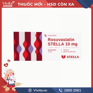 Thuốc trị mỡ máu Rosuvastatin Stella 10mg