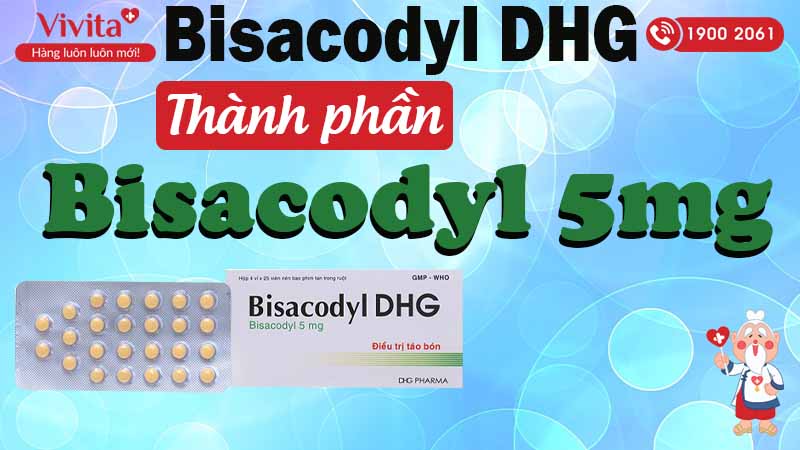 Thành phần thuốc bisacodyl DHG 5mg