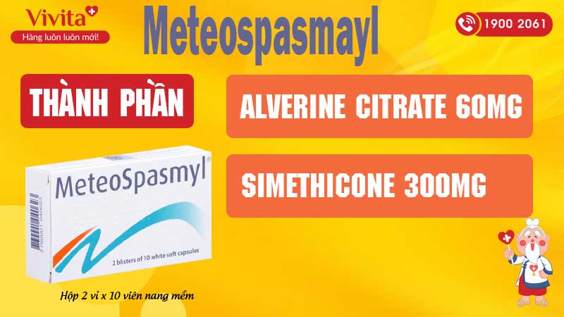 Thành phần thuốc giảm co thắt meteospasmyl
