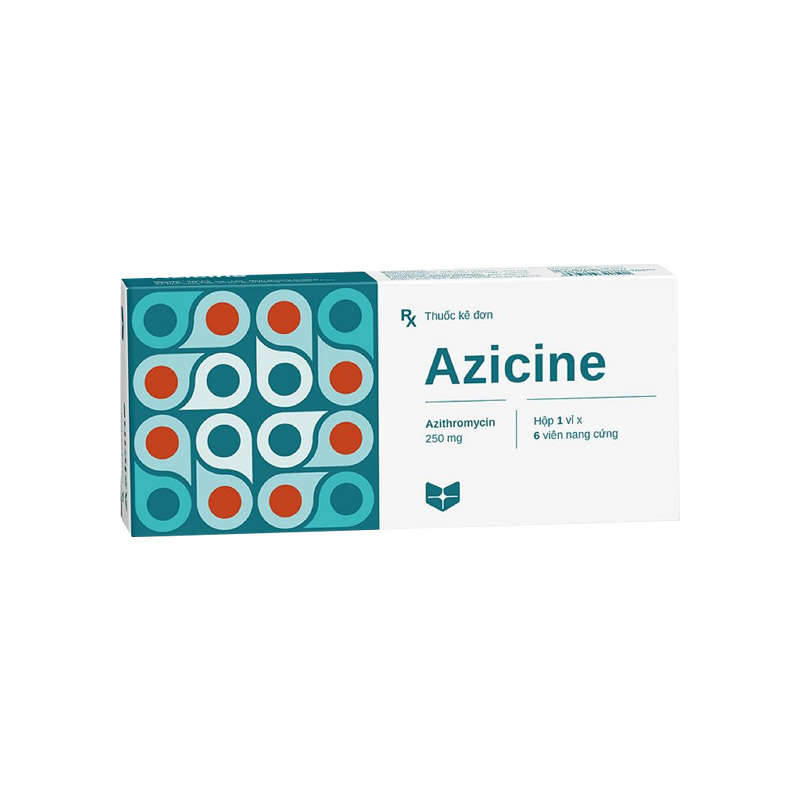 Thuốc kháng sinh Azicine 250mg | Hộp 6 viên