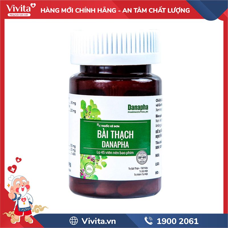 Bài Thạch Danapha Điều Trị Sỏi Thận, Sỏi Mật (Hộp 45 Viên)