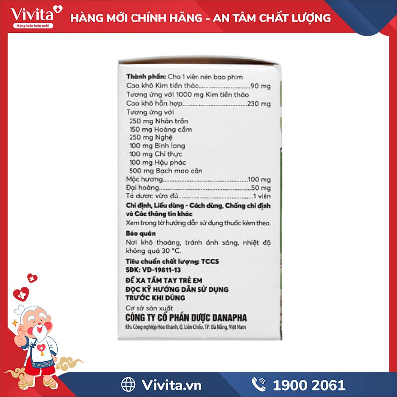 Bài Thạch Danapha Điều Trị Sỏi Thận, Sỏi Mật (Hộp 45 Viên)