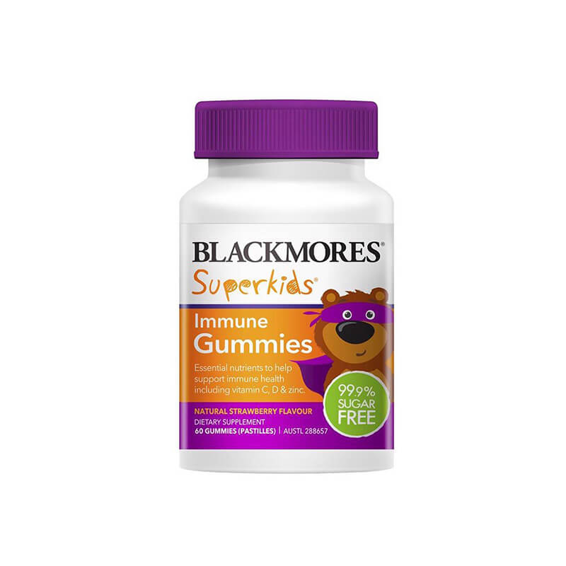 Kẹo Dẻo Blackmores Superkids Immune Gummies | Tăng Hệ Miễn Dịch Cho Trẻ Nhỏ | Hộp 60 Viên