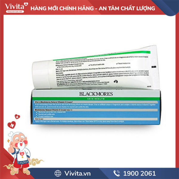 Blackmores Vitamin E Cream Nuôi Dưỡng Da [MỚI NHẤT 2024] Tuýp 50g