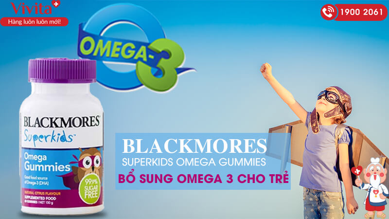bổ sung omega3 Blackmores Superkids Omega Gummies