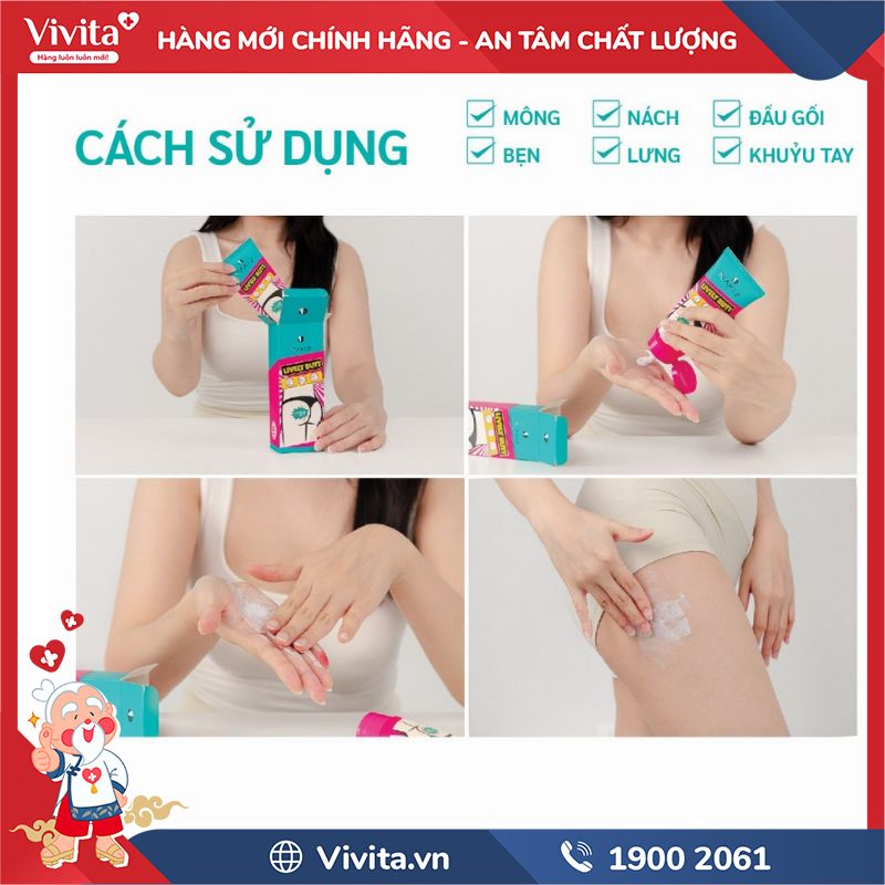 Hướng dẫn sử dụng sản phẩm trị thâm mông Nakiz