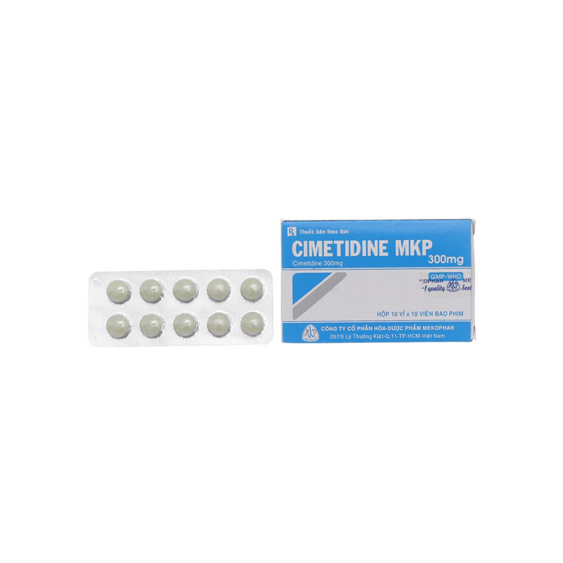 Thuốc trị loét dạ dày, tá tràng Cimetidine MKP 300mg | Hộp 100 viên