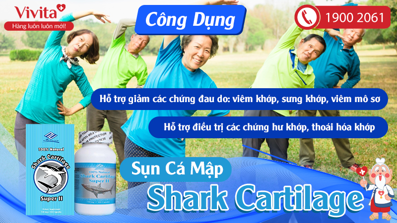 Viên Uống Shark Cartilage Hỗ Trợ Cải Thiện Chức Năng Sụn Khớp Hiệu Quả (Hộp 100 Viên)