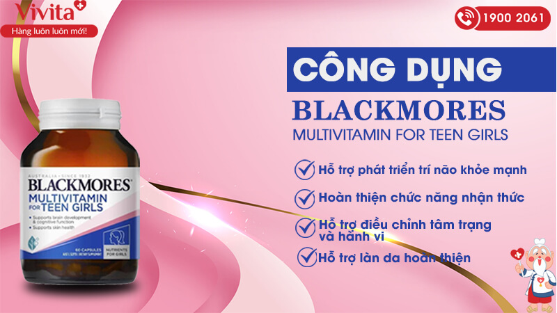 Công dụng Blackmores Multivitamin For Teen Girls
