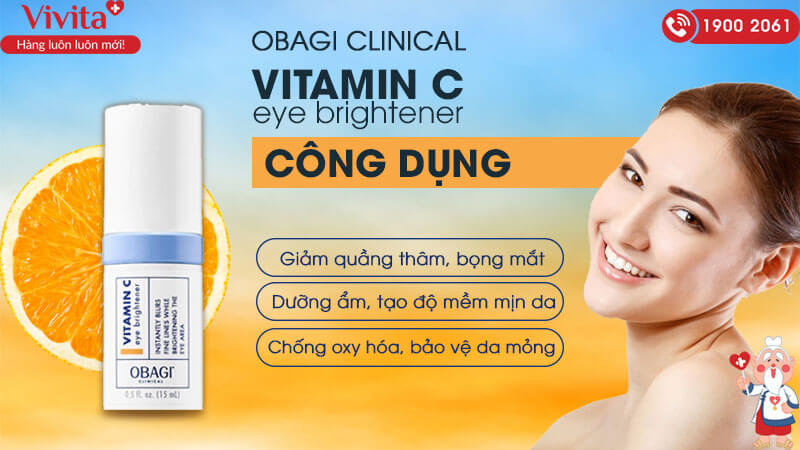 coogn dụng Obagi Clinical Vitamin C Eye Brightener