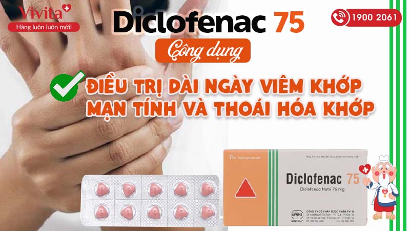 Công dụng của thuốc Diclofenac Uphace 75mg