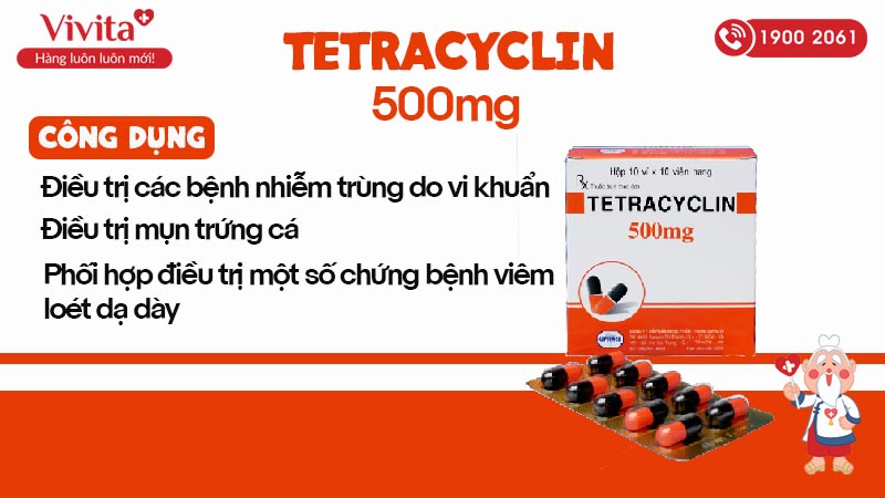 Công dụng của thuốc Tetracycline 500mg