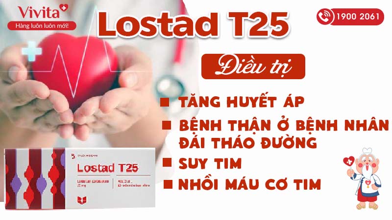 Công dụng của thuốc Lostad T25