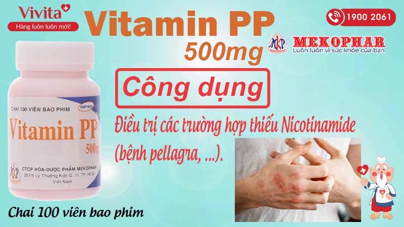 Công dụng Vitamin PP Mekophar
