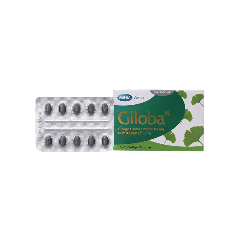 Thuốc tăng cường tuần hoàn não Giloba 40mg | Hộp 30 viên