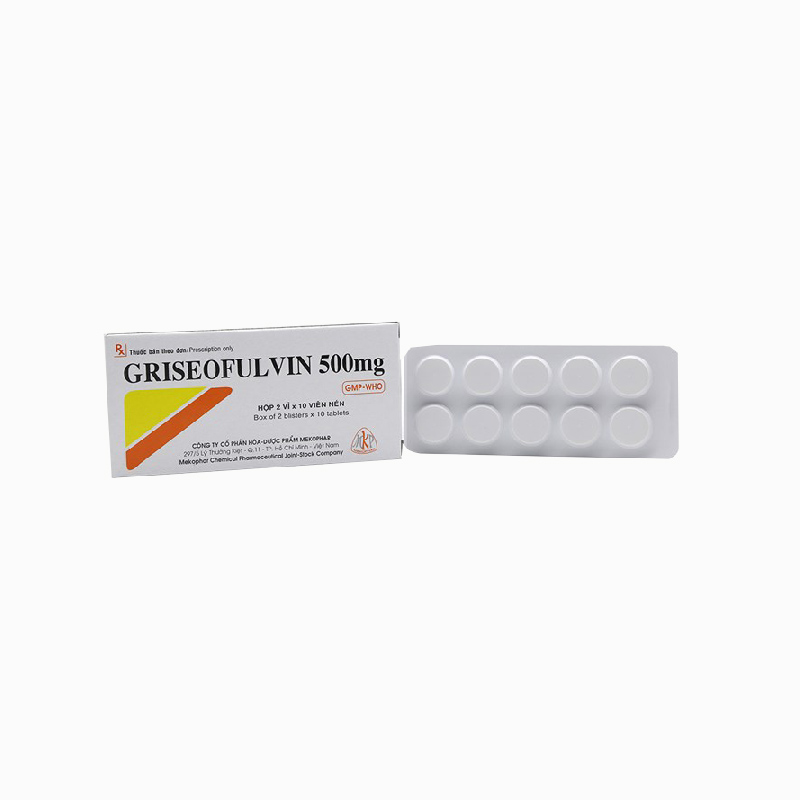 Thuốc trị nấm Griseofulvin 500mg | Hộp 20 viên