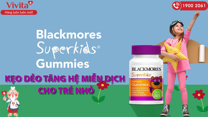 kẹo dẻo tăng hệ miễn dịch Blackmores Superkids Immune Gummies