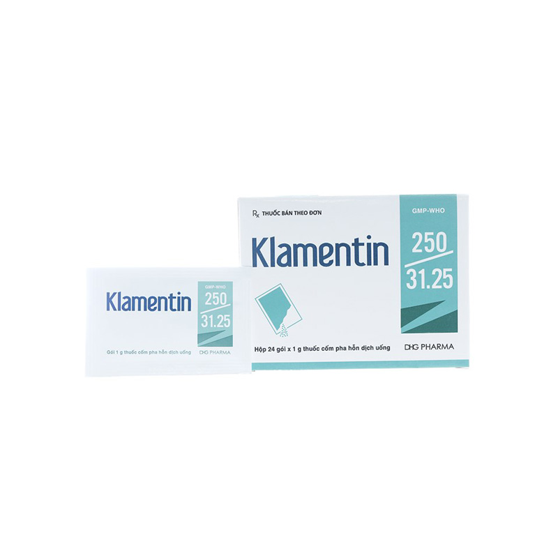 Thuốc kháng sinh Klamentin 250/31.25 | Hộp 24 gói