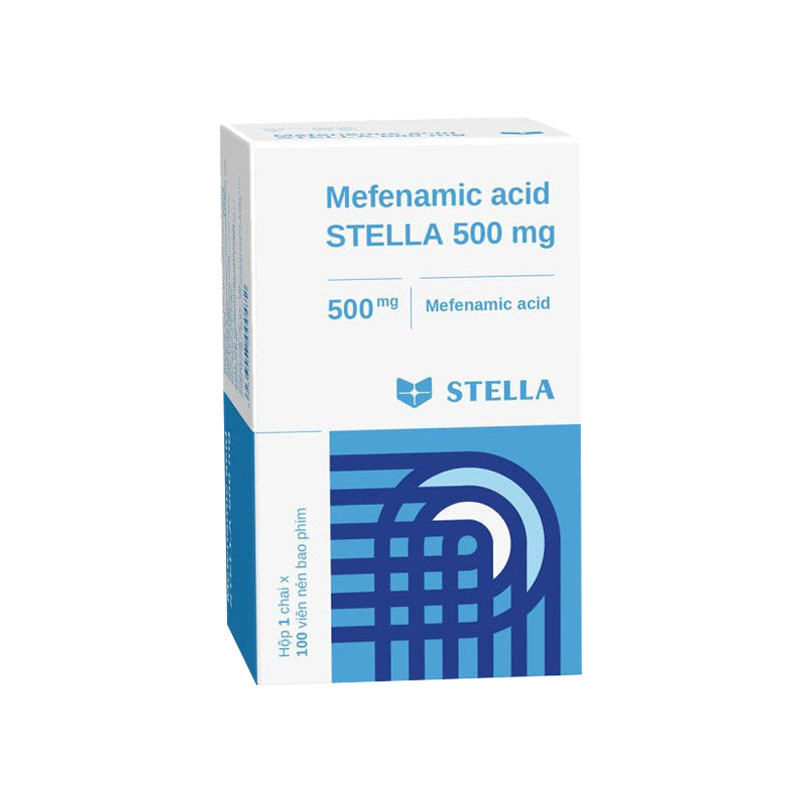 Thuốc giảm đau, kháng viêm Mefenamic acid STELLA 500 mg | Hộp 100 viên