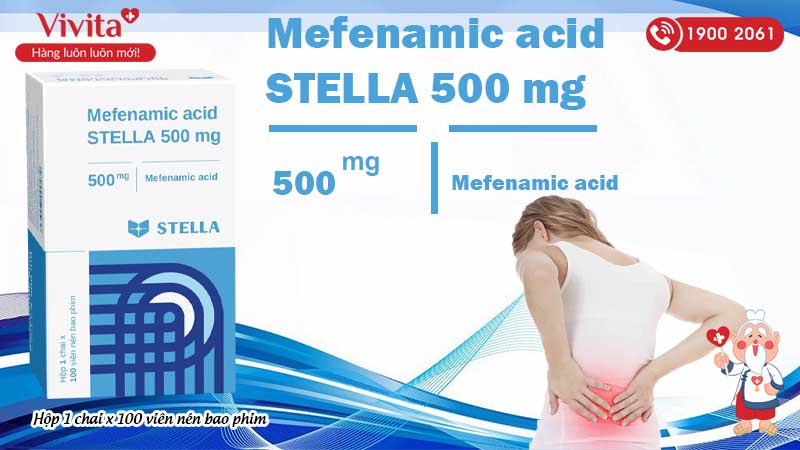 Thuốc giảm đau, kháng viêm Mefenamic acid STELLA 500 mg