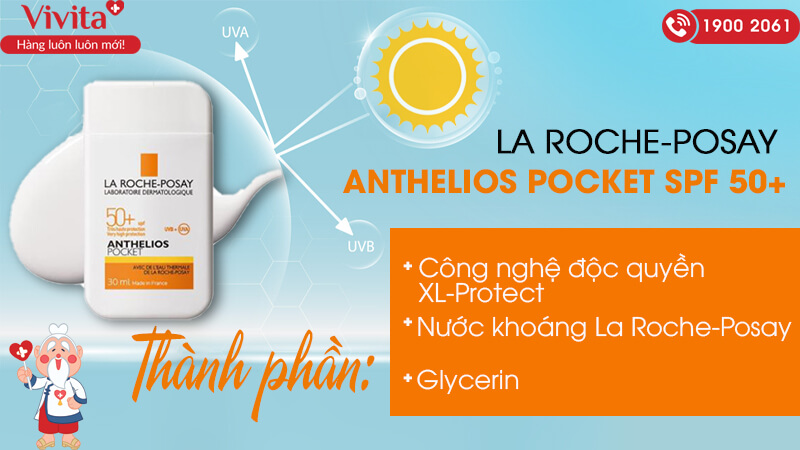 thành phần La Roche-Posay Anthelios Pocket SPF50+ 