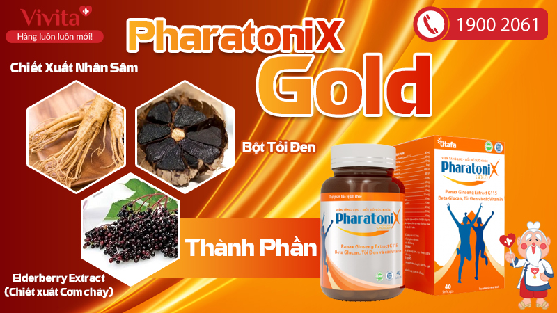 Viên Uống PharatoniX Gold Hỗ Trợ Tăng Cường Sức Đề Kháng