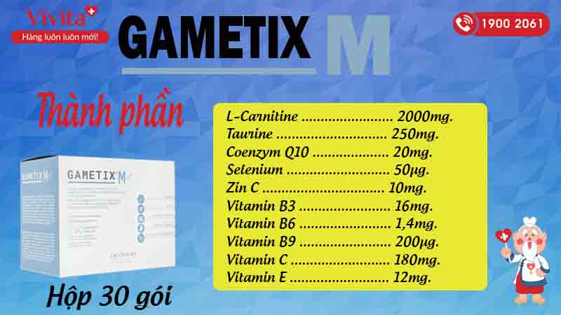 Thành phần thuốc gametix M