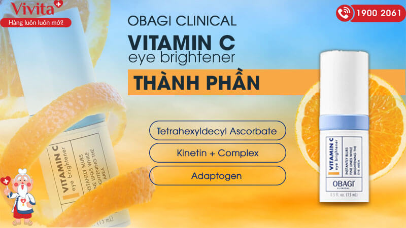 thành phần Obagi Clinical Vitamin C Eye Brightener