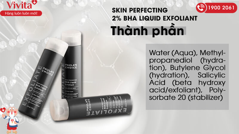 thành phần Skin Perfecting 2% BHA Liquid Exfoliant