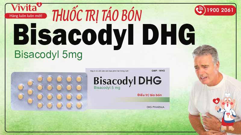 Thuốc điều trị táo bón bisacodyl DHG 5mg