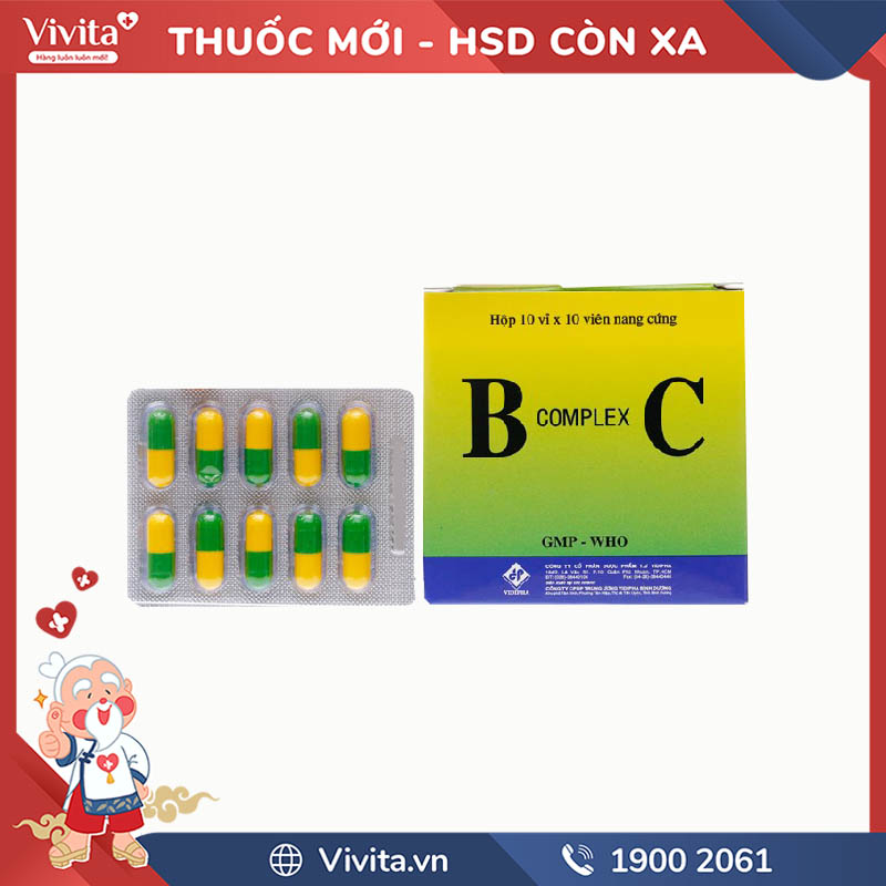 Thuốc bổ sung vitamin B Complex C | Hộp 100 viên