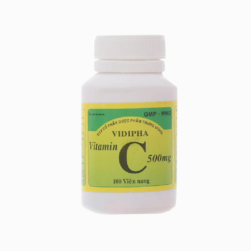 Thuốc bổ sung vitamin C 500mg Vidipha l Chai 100 viên