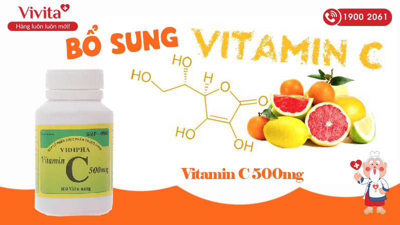 Thuốc bổ sung Vitamin C 500mg Vidipha